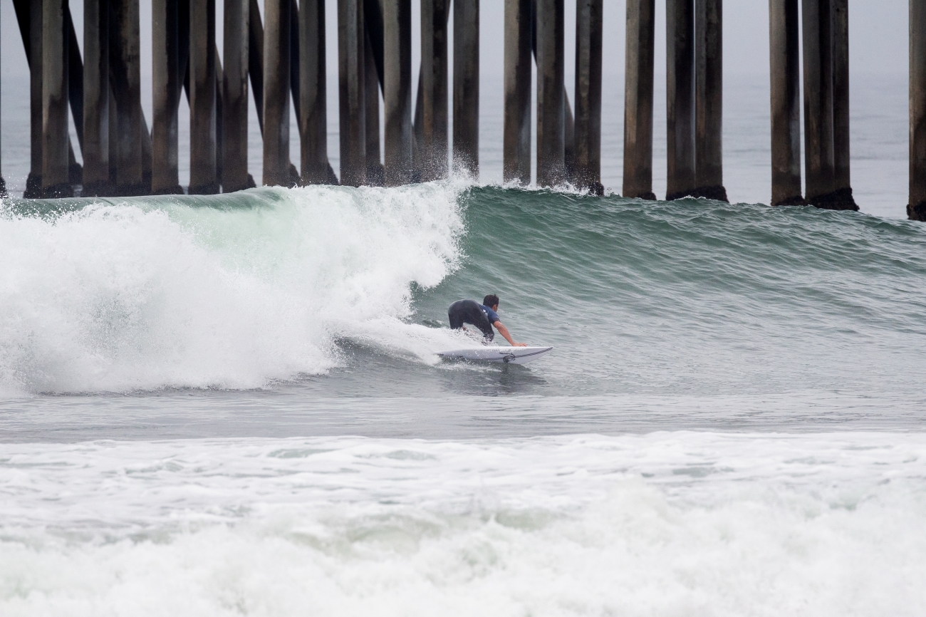 Connor O'Leary of Australia is eliminated from the 2019 VANS US Open of Surfing after placing second in Quarterfinal Heat 1.&nbsp;&nbsp;&nbsp;© Kenny Morris/WSL