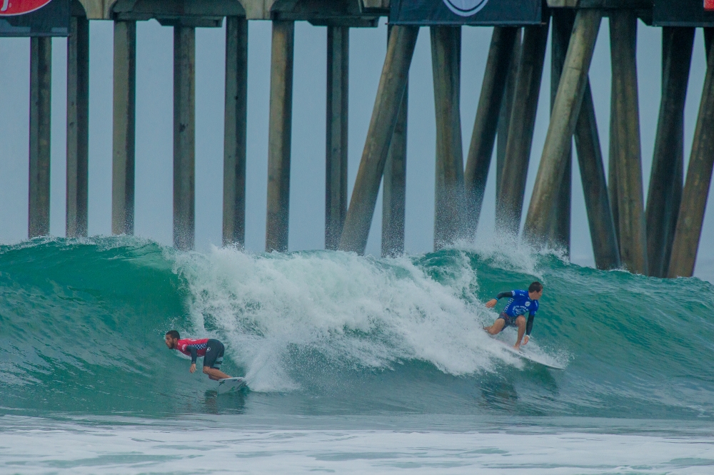 Filipe Toledo and Kalani David.&nbsp;&nbsp;&nbsp;© Michael Lallande
