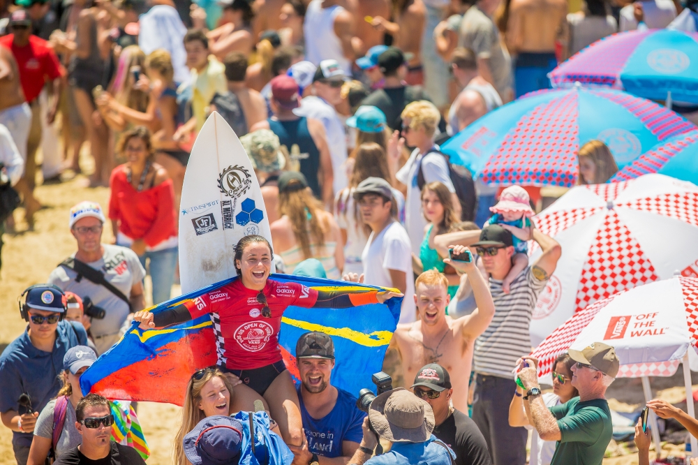 Johanne Defay wins the Vans US Open of Surfing.&nbsp;&nbsp;&nbsp;© Michael Lallande