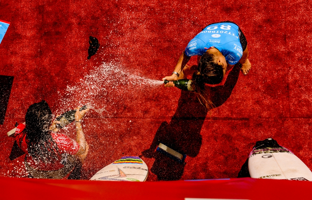 Champagne shower.&nbsp;&nbsp;&nbsp;© Brandon Means