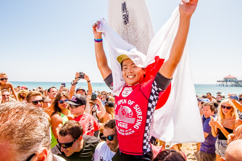 Hiroto Ohhara wins the Vans US Open of Surfing.&nbsp;&nbsp;&nbsp;© Michael Lallande