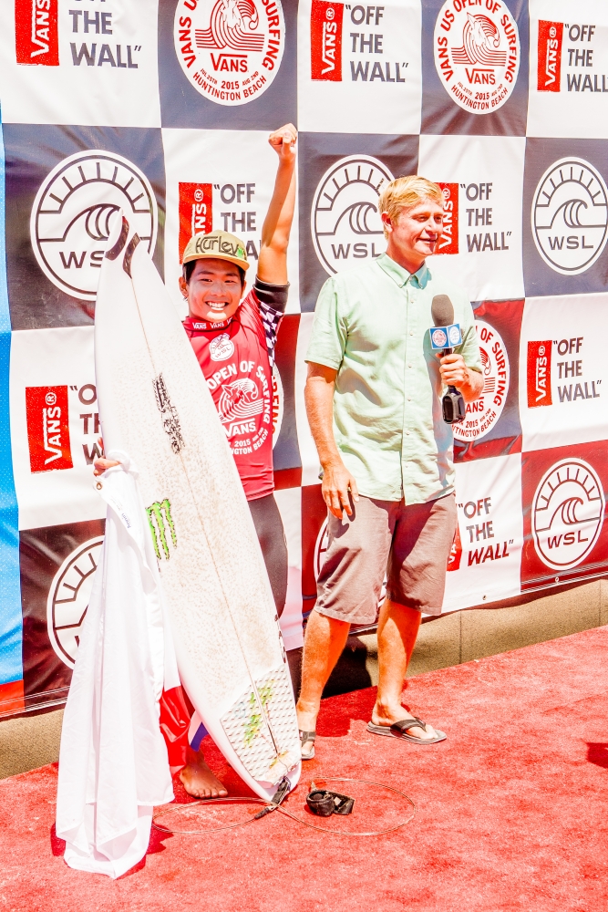 Hiroto Ohhara wins the Vans US Open of Surfing.&nbsp;&nbsp;&nbsp;© Michael Lallande